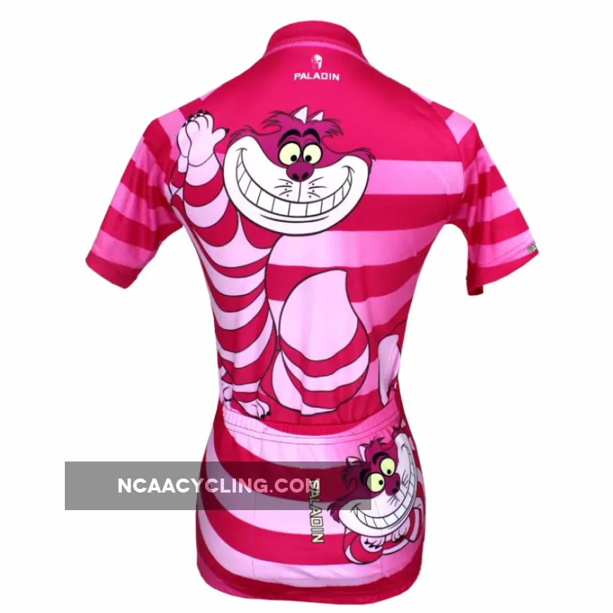 June Special Offer-Big Mouth Cat Grinning Women's Long/Short-sleeve Cycling Jersey Summer Spring Autumn Pro Cycle Clothing Racing Apparel Outdoor Sports Leisure Biking shirt Cartoon World Pink No.100
