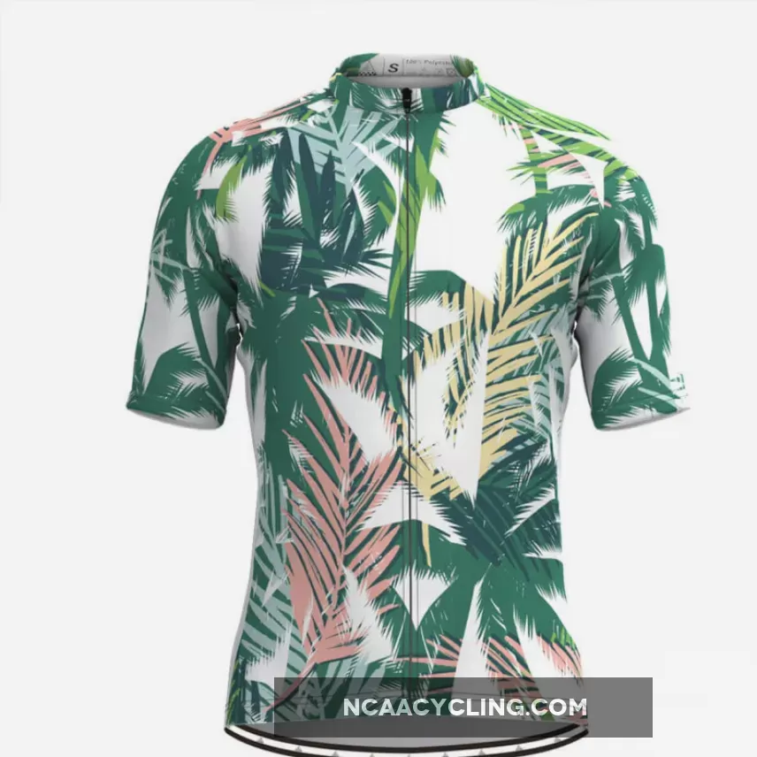 Men's Coconut Tree Print Aloha Hawaiian Cycling Jersey