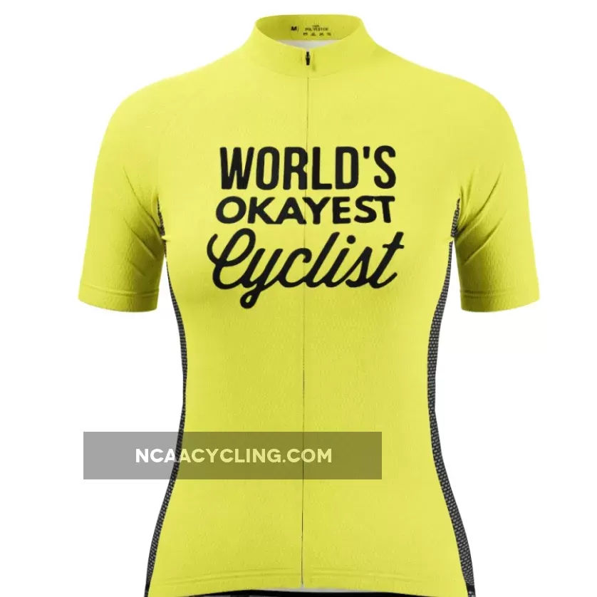 Women's World's Okayest Cyclist High Viz Cycling Jersey
