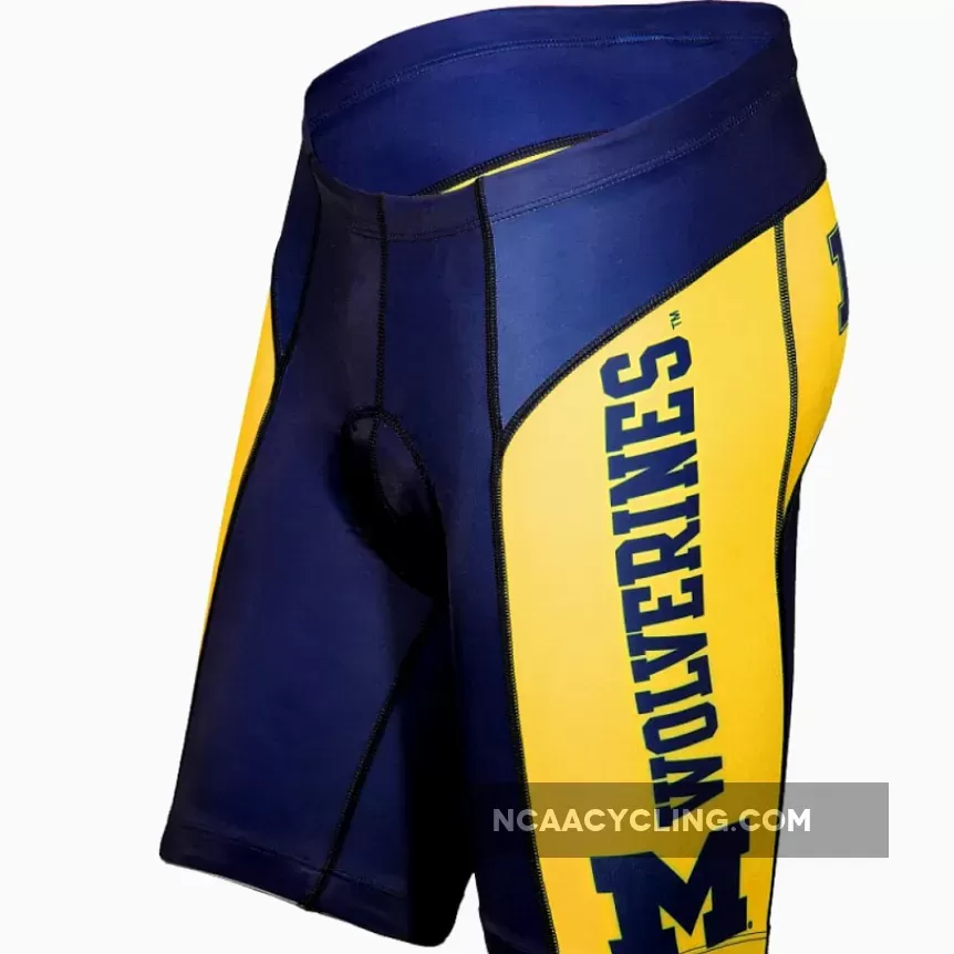 Michigan University Wolverines Cycling Shorts College