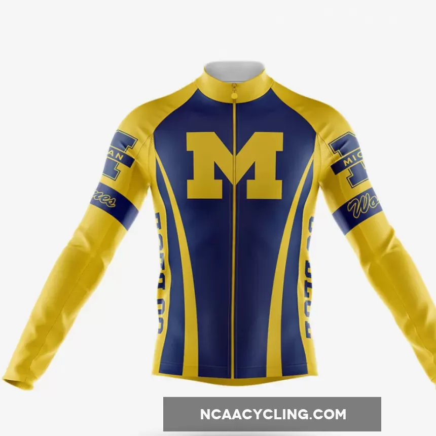 University of Michigan Long Sleeve Cycling Jersey Only | uofm gear