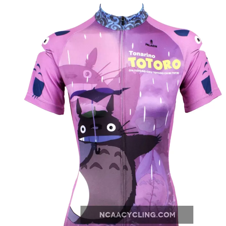 My Neighbor Totoro Purple Cycling Jersey Women's Short-Sleeve T-shirt Chinchilla NO.519