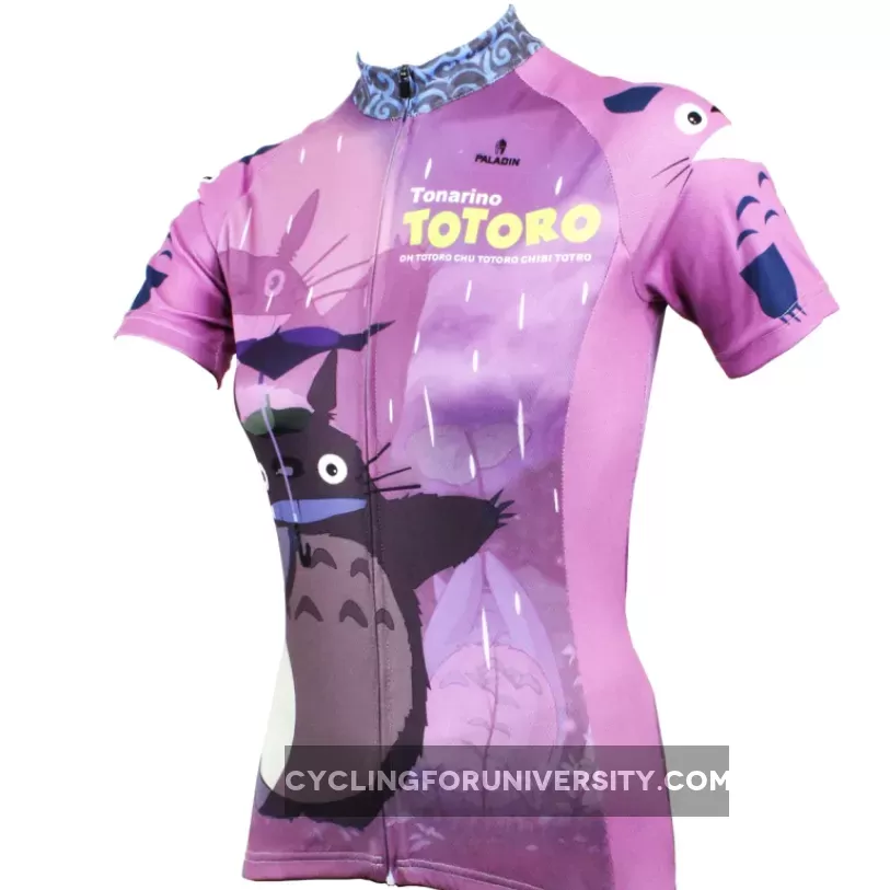 My Neighbor Totoro Purple Cycling Jersey Women's Short-Sleeve T-shirt Chinchilla NO.519