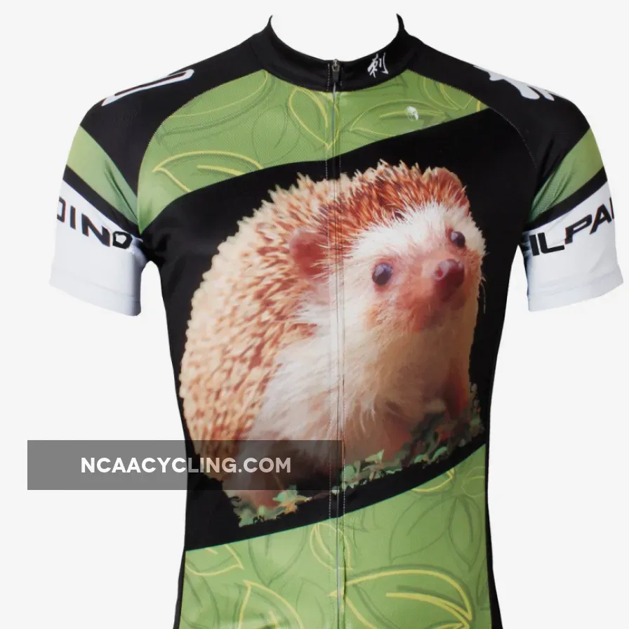 ILPALADINO Men's Cycling Short Sleeve Hedgehog Picture Bike Shirt Quick Dry Exercise Bicycling Pro Cycle Clothing Racing Apparel Outdoor Sports Leisure Biking Shirts NO.557