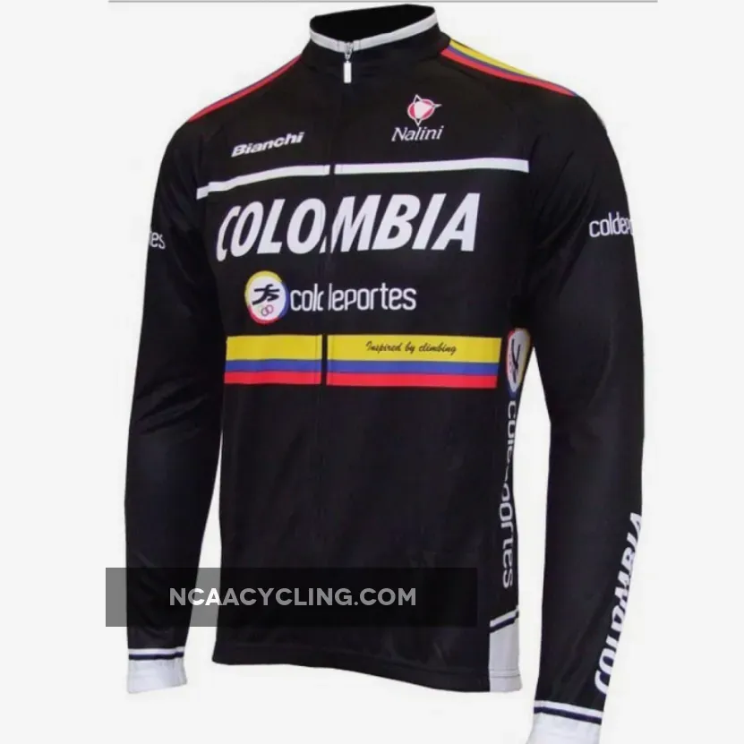 2012 Colombia Coldeportes Team Long Sleeve Cycling Jersey