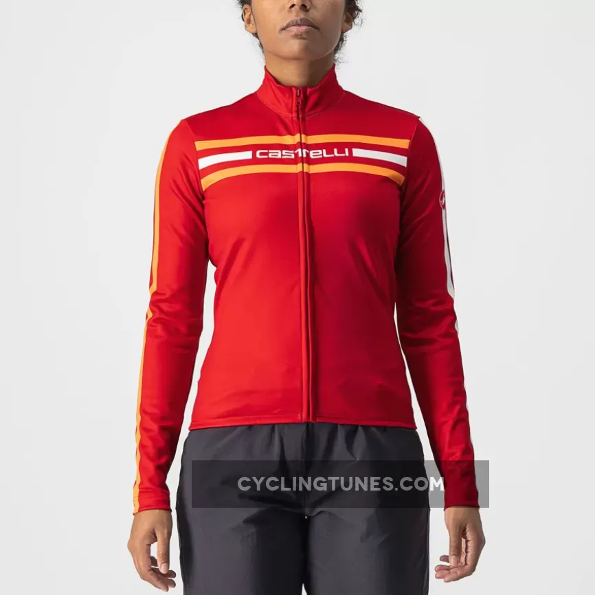 Castelli Unlimited Thermal woman long sleeves jersey - Red