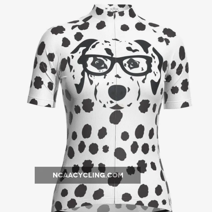 Women's Dalmatian Dog Short Sleeve Cycling Jersey Female Dalmatian
