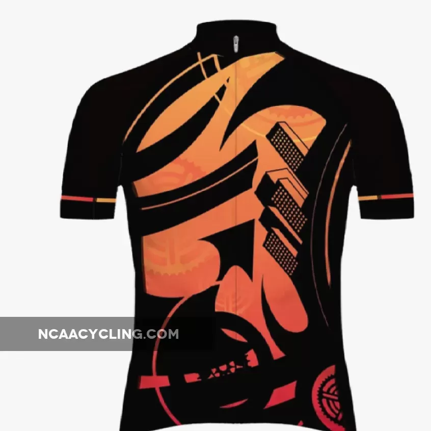 Primal Wear Sunset Cityscape Men's Full Zip Evo 2.0 Slim Fit Racing Cycling Jersey