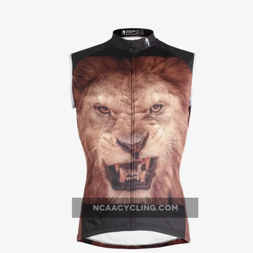 Wild Lion Men's Cycling Sleeveless Bike jersey T-shirt Summer Spring Road Bike Wear Mountain Bike MTB Clothes Sports Apparel Top NO.W 666