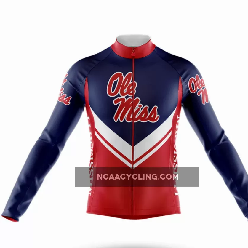 University of Mississippi V3 Long Sleeve Cycling Jersey Only