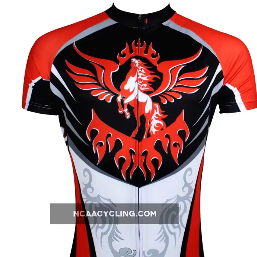 ILPALADINO Animal The Horse with the Flying Wing Man's Short-sleeve Cycling Jersey Team Kit Jacket Pro Cycle Clothing Racing Apparel T-shirt Summer Spring Suit Spring Autumn Clothes Sportswear NO.110