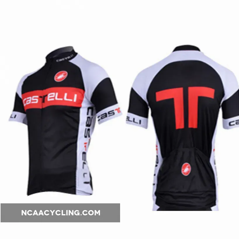 2012 CASTELLI BLACK/RED Short Sleeve Jersey Outlet