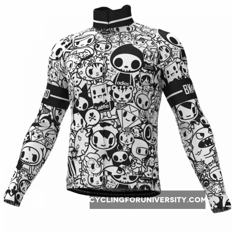 BK-NSD Tokidoki Thermal Black White Signature Long Sleeve Jersey,