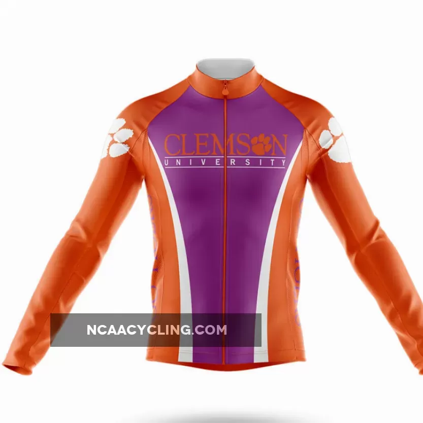 Clemson University Long Sleeve Cycling Jersey Only | clemson cycling jersey