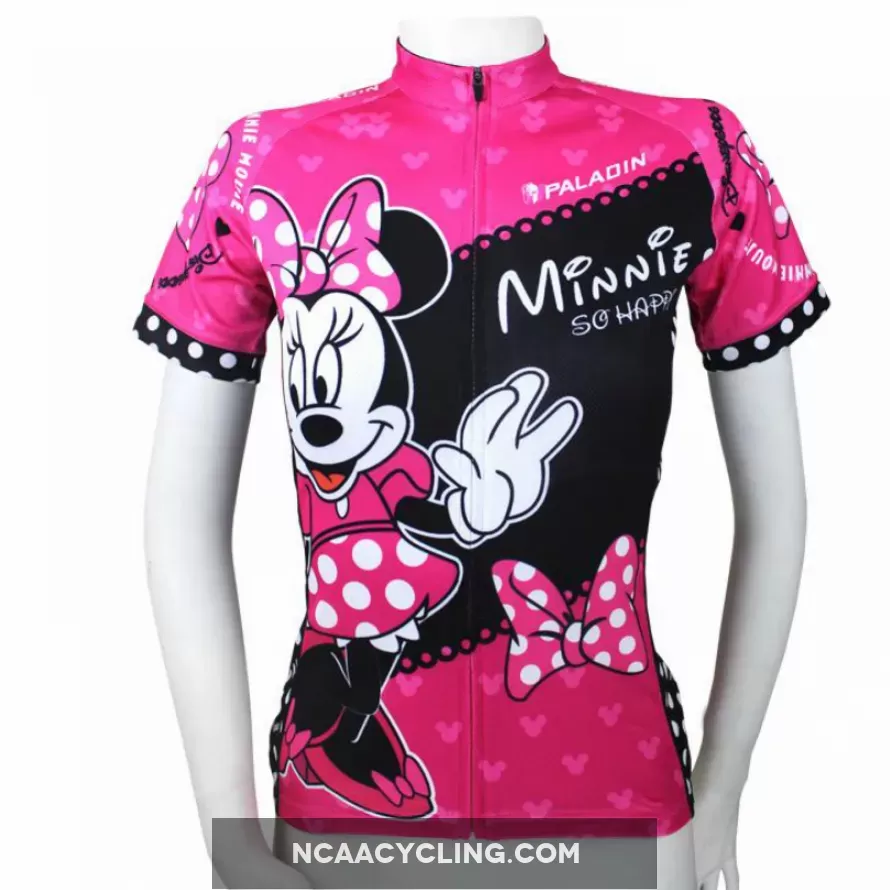Mickey Mouse's Girlfriend Minnie Woman's Short/Long-sleeve Cycling Jersey/Suit NO.096