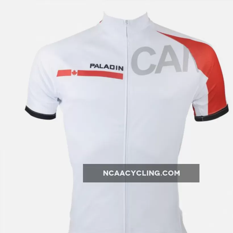 Ilpaladino Canada Simple White Men's Breathable Quick Dry Short-Sleeve Cycling Jersey Bicycling Shirts Summer Apparel Outdoor Sports Gear Upper Wear NO.052