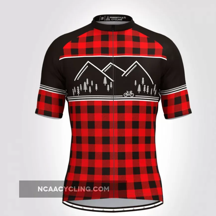 FC Classic Lumberjack Men's Cycling Jersey Red Black To Buy