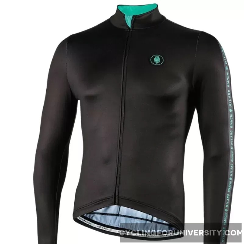 Bianchi Milano Valfurva Black Long Sleeve Jersey,