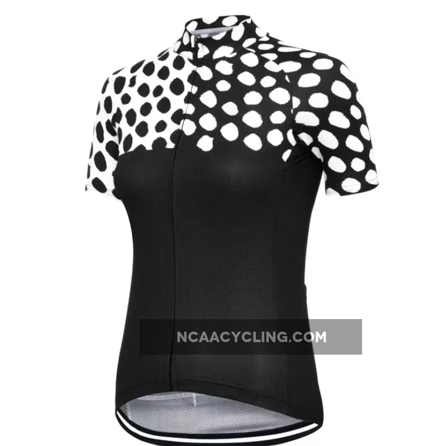 Women's Leopard Spots Black Cycling Jersey To Buy