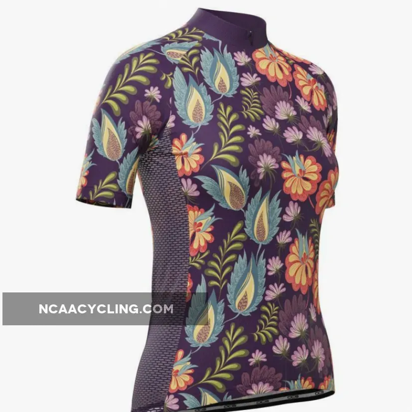 Women's Floral Botanicals Short Sleeve Cycling Jersey #Floral Cycling Jersey