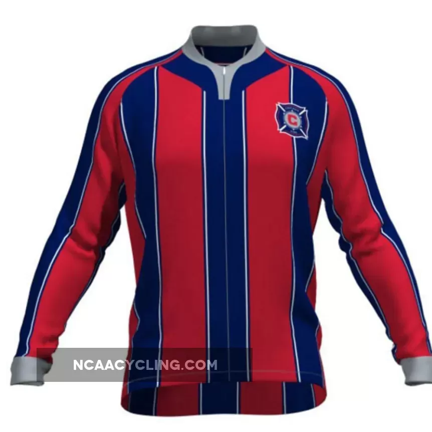 Outlet MLS Chicago Fire SC Long Sleeve Cycling Jerseys