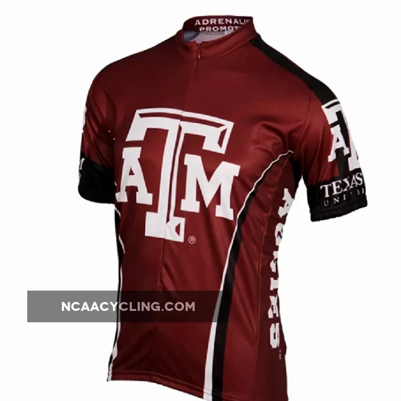 Adrenaline Promo Texas A&M Aggies College 3/4 zip Men's Cycling Jersey #Adrenaline Promotions