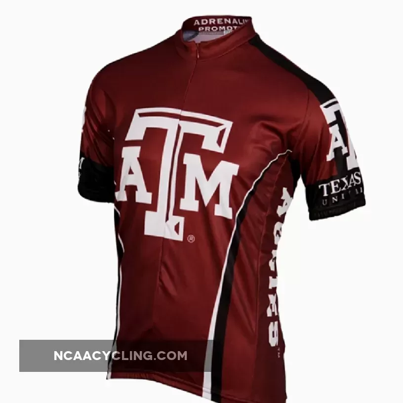 Adrenaline Promo Texas A&M Aggies College 3/4 zip Men's Cycling Jersey #Adrenaline Promotions