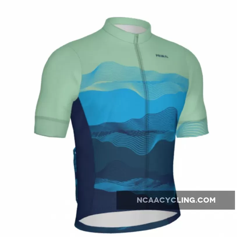 Primal Wear Waveform Helix 2.0 Men's Full Zip Cycling Jersey, Waveform Surf