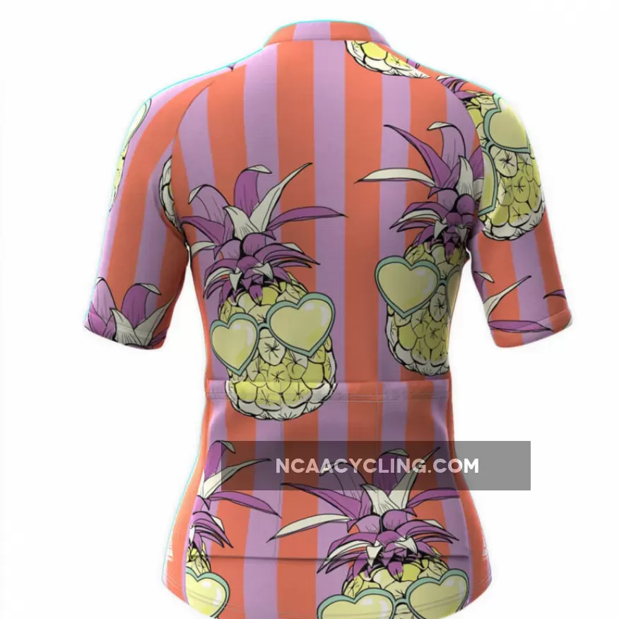 Women's Pineapple Print Stripe Cycling Jersey Online