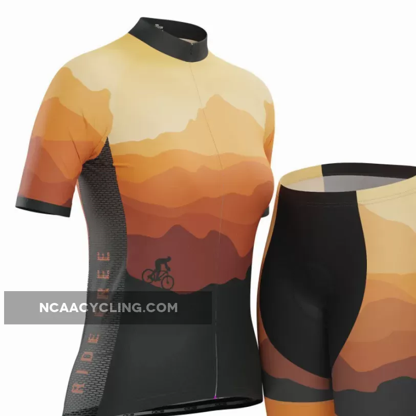 Women's Ride Free Sunset Short Sleeve Cycling Kit Brand New