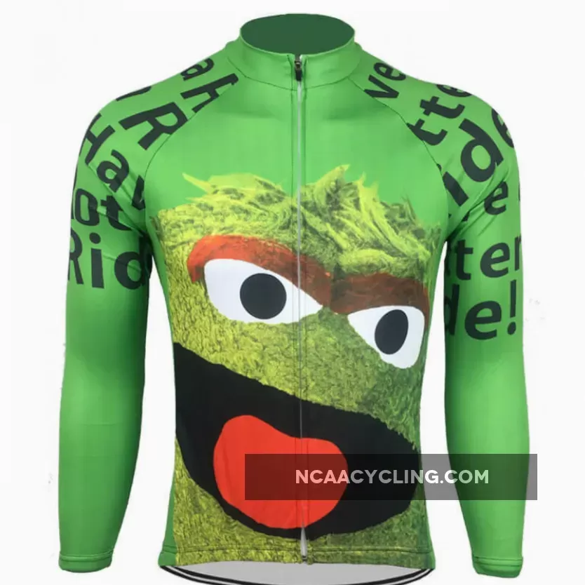 Oscar The Grouch Sesame Street Long Sleeve Men's Cycling Jersey