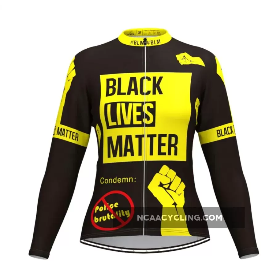 Black Lives Matter Women's Long Sleeve Cycling Jersey