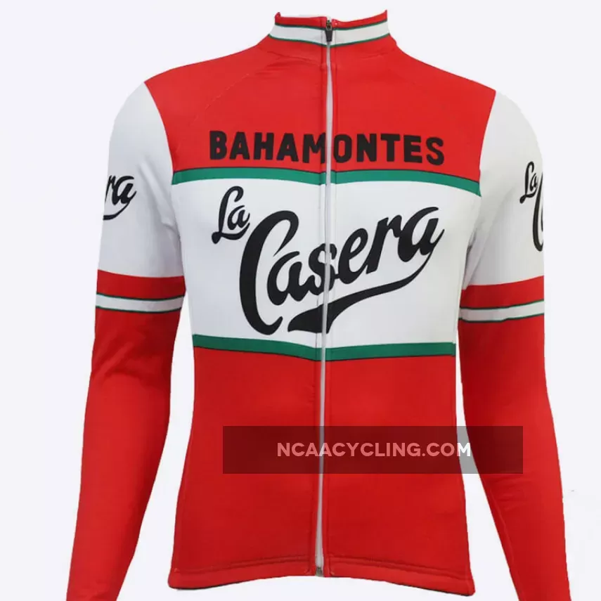 La Casera Bahamontes Retro Long Sleeve Men's Cycling Jersey