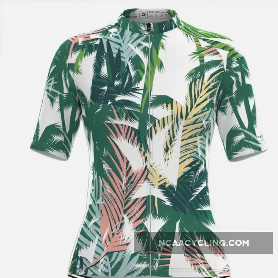 Women's Coconut Tree Print Aloha Hawaiian Cycling Jersey
