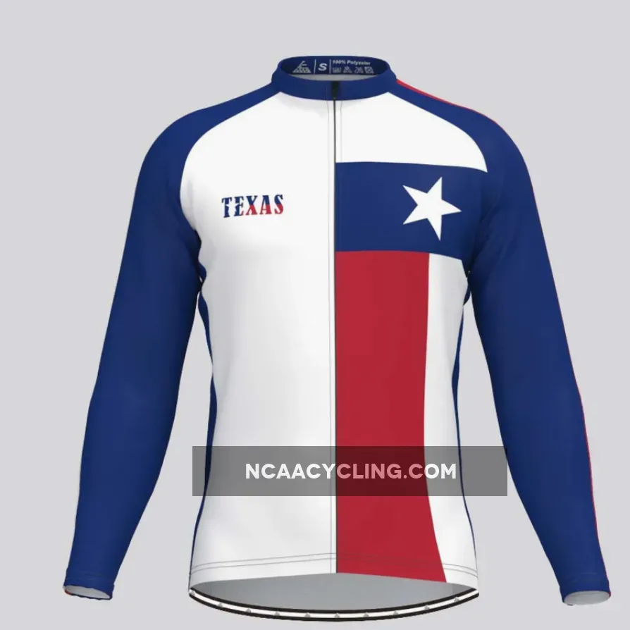 Men's Texas State Flag LS Cycling Jersey For Sale