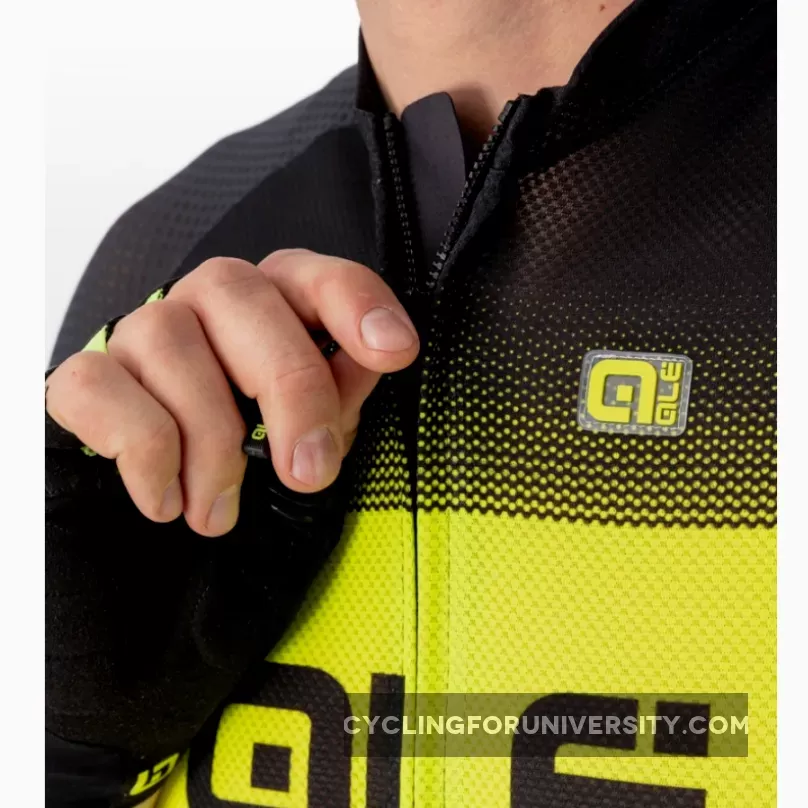 ALE' Blend Solid Black Yellow Jersey,