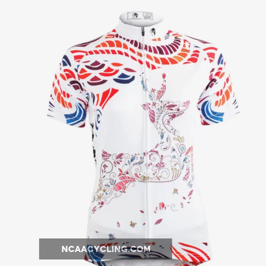 Ilpaladino Dreamy Elk White Women's Quick Dry Short-Sleeve Cycling Jersey Exercise Bicycling Pro Cycle Clothing Racing Apparel Outdoor Sports Leisure Biking Shirts Breathable Summer Sportswear NO.583