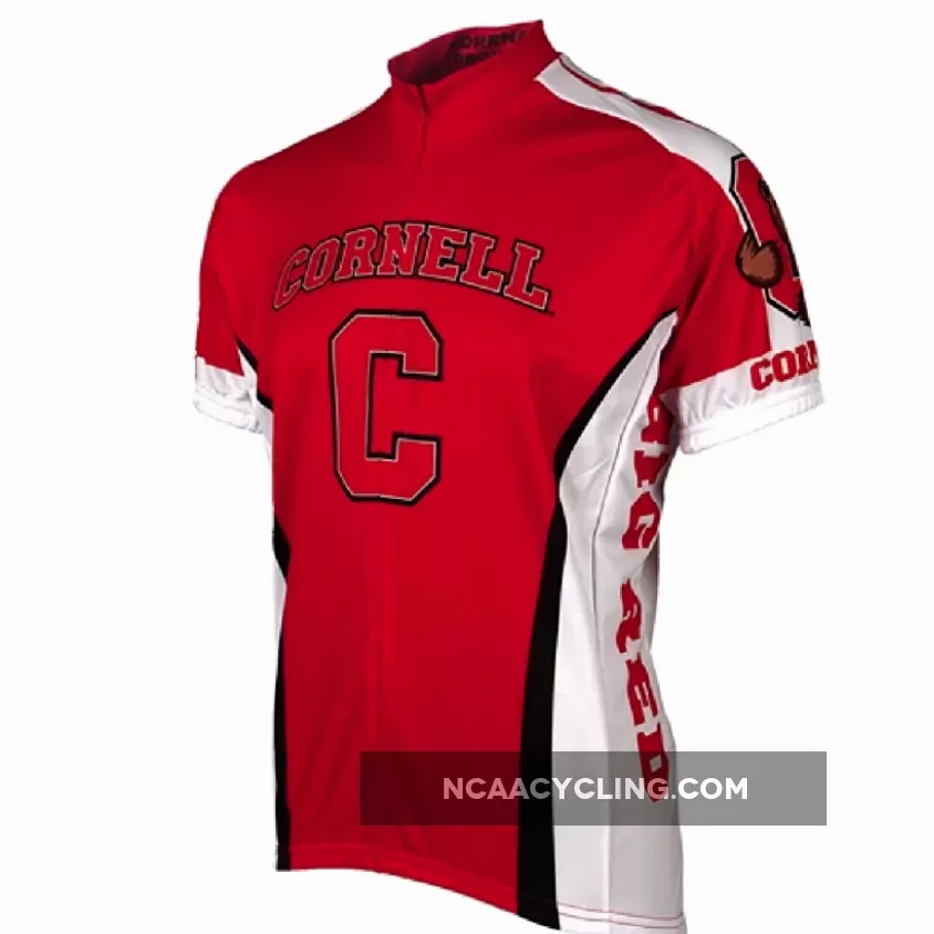 Cornell University Big Red 3/4 zip Men's Short Sleeve Cycling Jersey #Big Red3