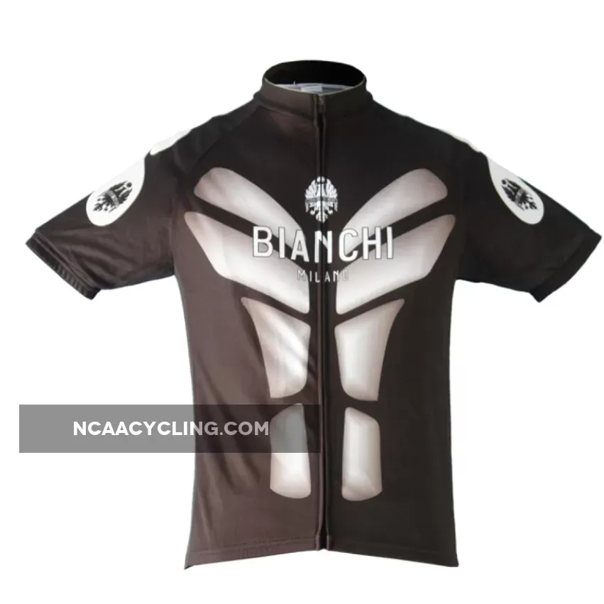 BIANCHI BLACK/WHITE Cycling Jersey Short Sleeve Outlet