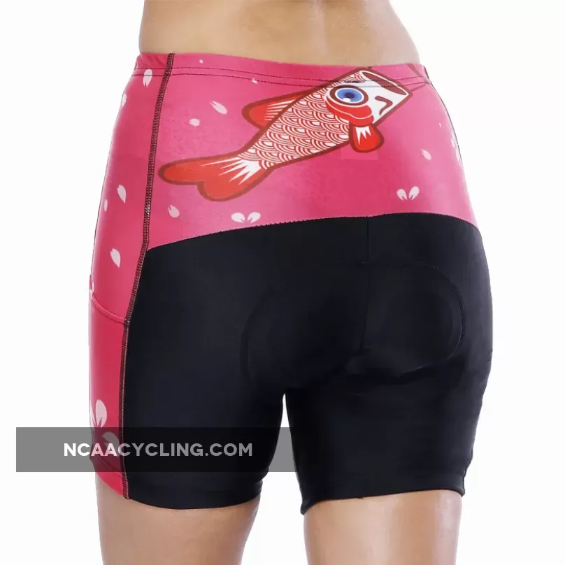 Flying Fish Carps Red Pink Women's Cycling Short-sleeve Bike Jersey/Kit T-shirt Summer Spring Road Bike Wear Mountain Bike MTB Clothes Sports Apparel Top / Suit NO. 806