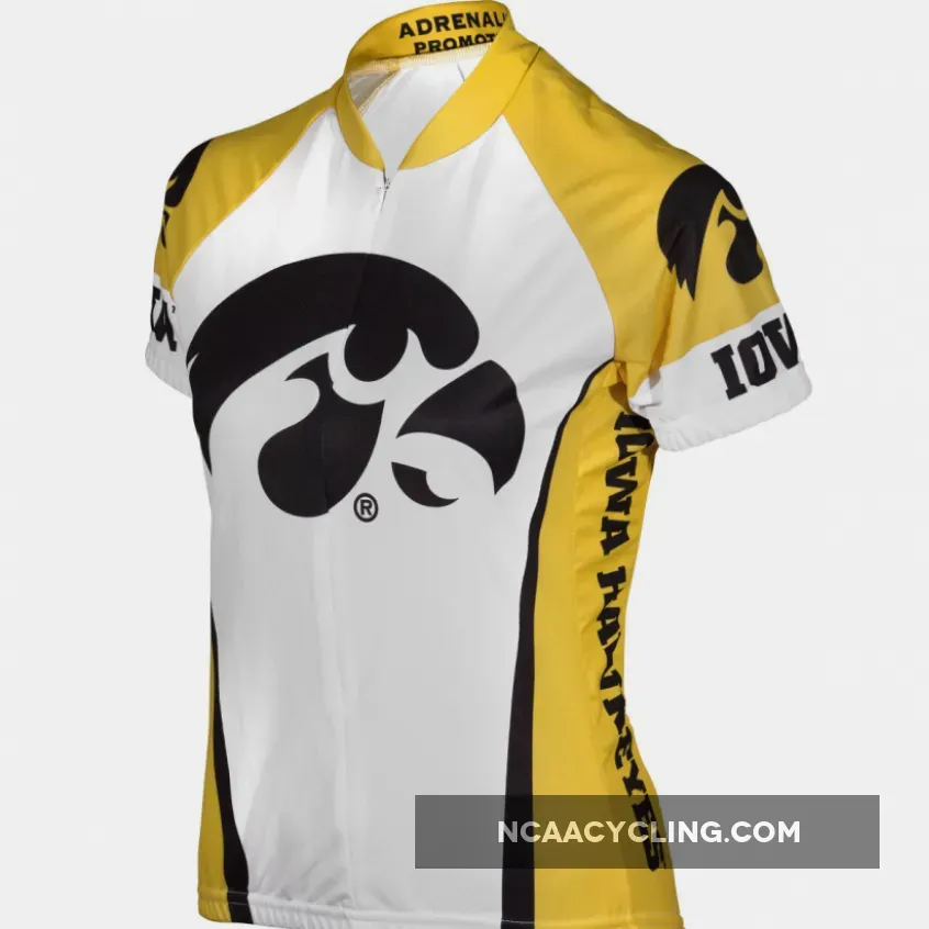 UI Iowa University Hawkeyes White Cycling Short Sleeve Jersey