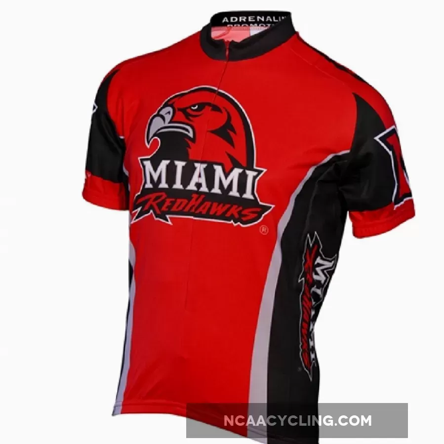 Miami of Ohio Redhawks 3/4 zip Men's Short Sleeve Cycling Jersey Cycling Jersey Miami