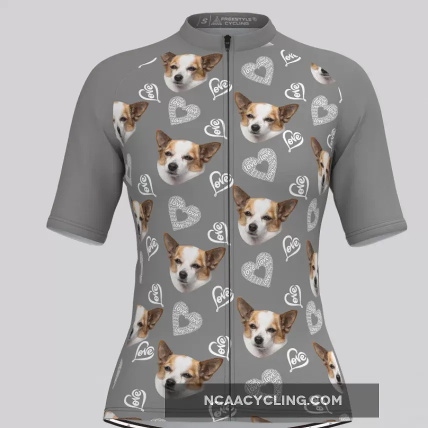 Custom Pup Face V4 Women's Jersey-Gray Outlet