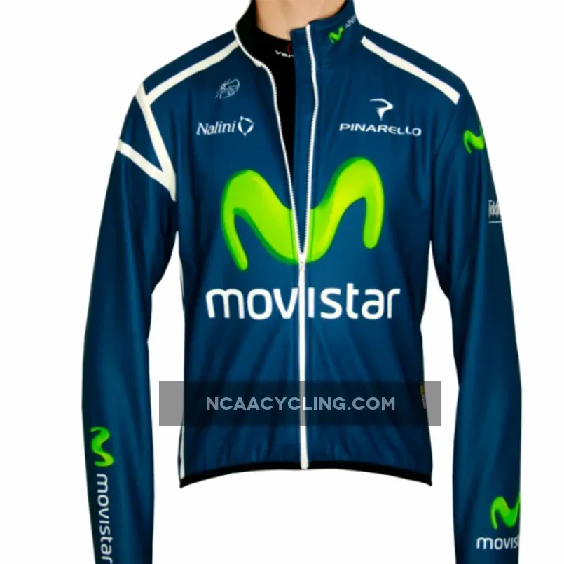 MOVISTAR 2011 Radsport-Profi-Team Winter Fleece Long Sleeve Jersey Jacket