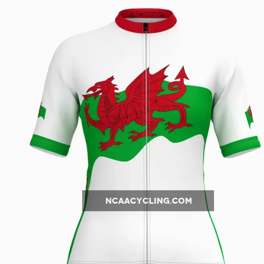Wales Flag Women's Cycling Jersey V5 For Sale