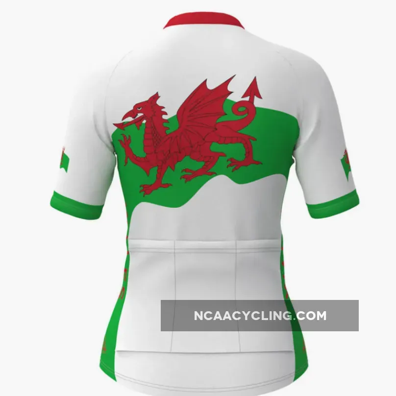 Wales Flag Women's Cycling Jersey V5 For Sale