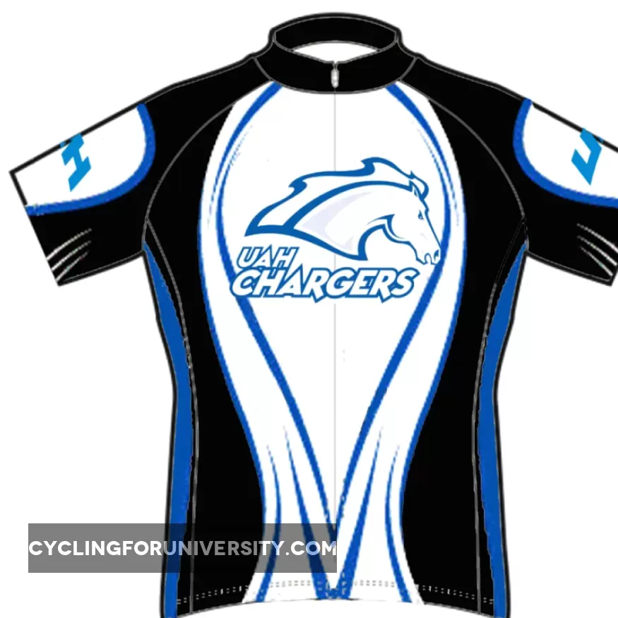 NCAA UAH Alabama Huntsville Chargers Short Sleeve Cycling Jerseys Bike Clothing