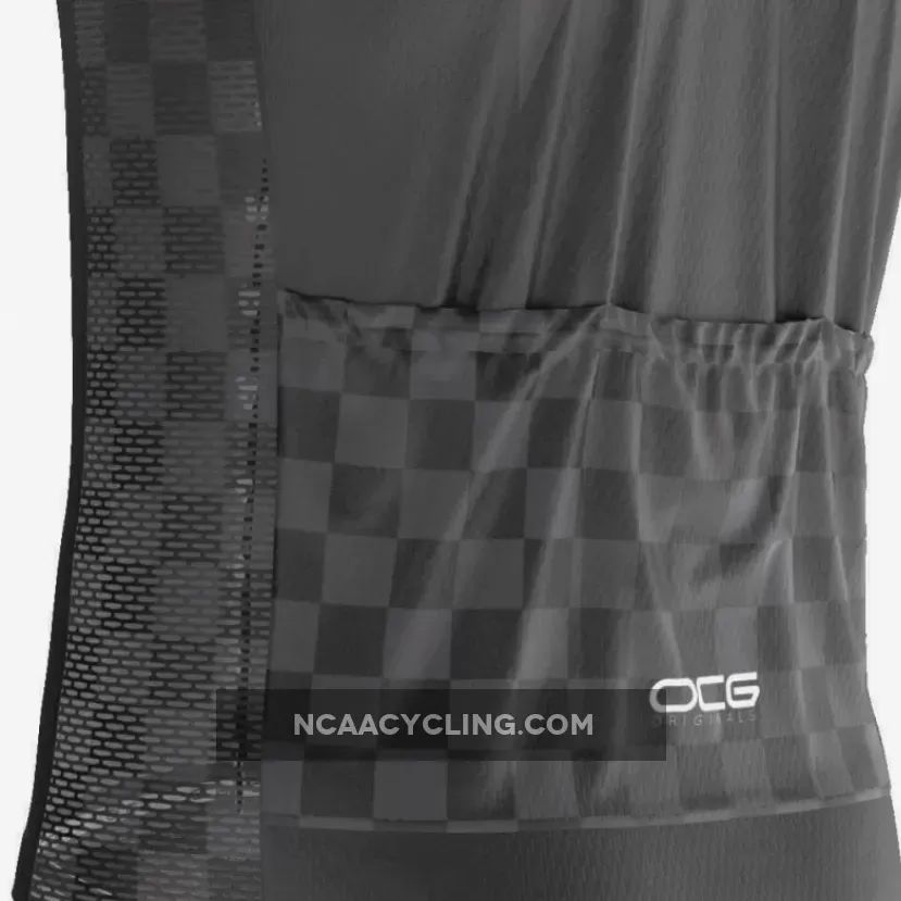 Men's Black Lightning Checkered Pro Band Cycling Kit