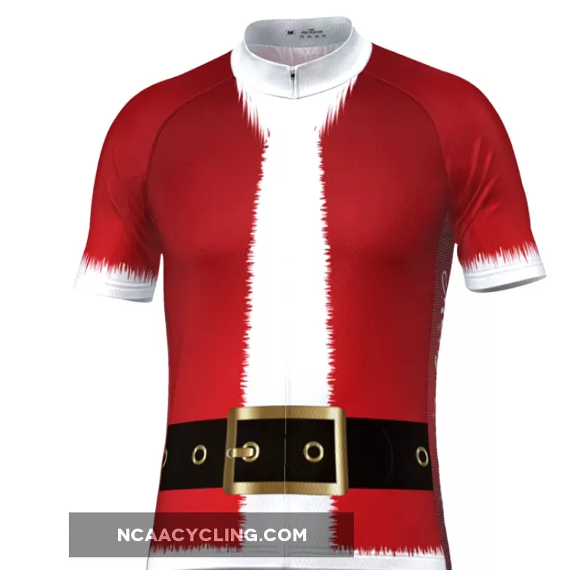 Men's Christmas Santa Fun to Ride Short Sleeve Cycling Jersey