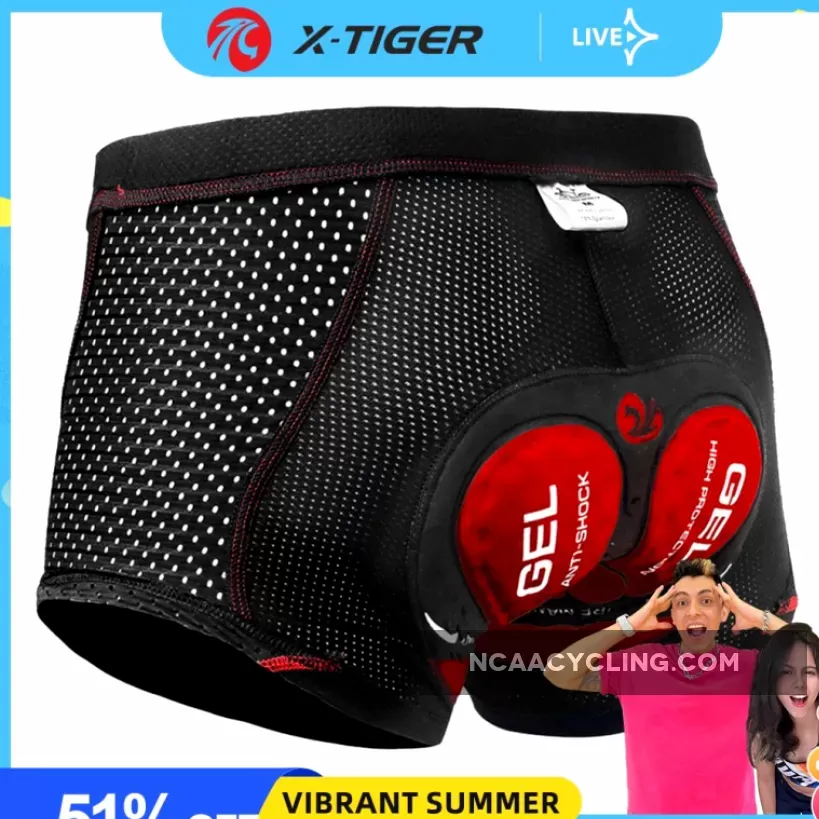 Upgrade Cycling Shorts Mesh Men's Cycling Underwear 5D Gel Pad Shockproof Cycling Underpant MTB Shorts Bike Underwear